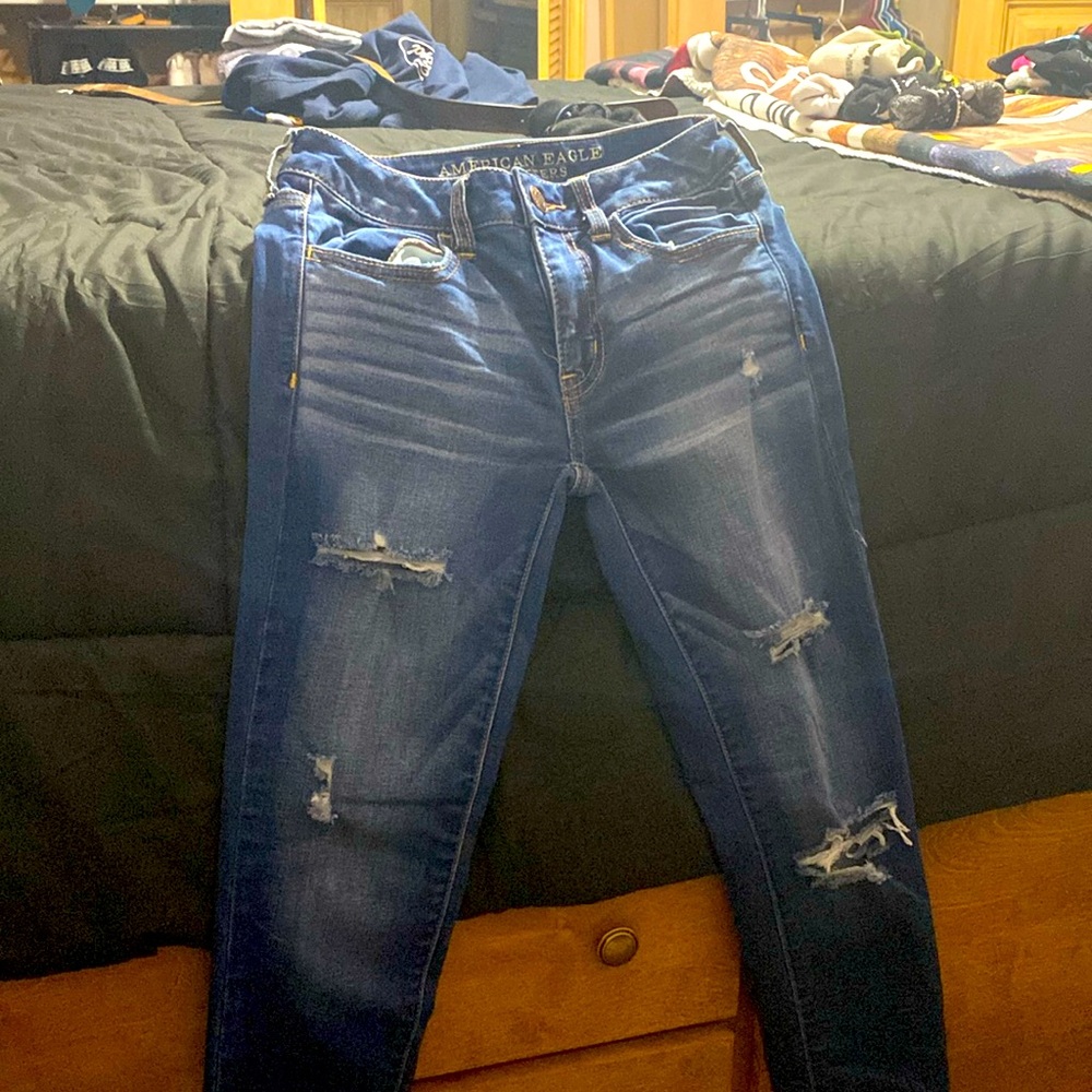 Denim American eagle jeans .